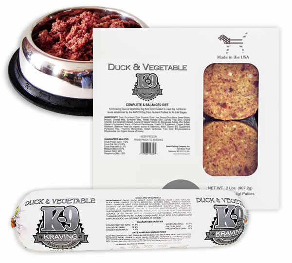 duck-vegetable-raw-dog-food